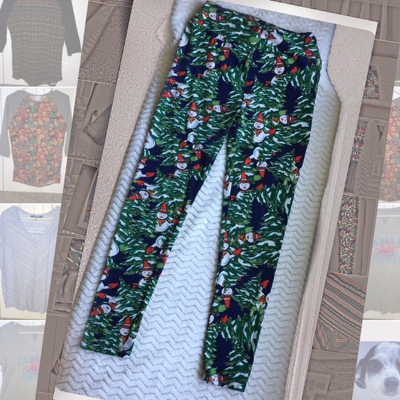LuLaRoe Pants - LuLaRoe snowman leggings One Size